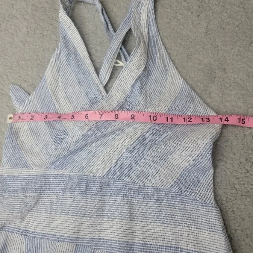 Free‎ People Endless Summer Sunset Surf Midi Dress Sky Blue Stripe Size XS READ